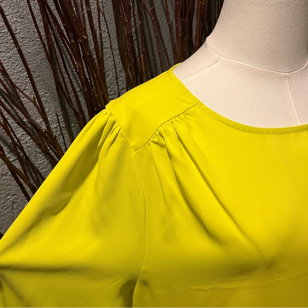 🌼NWT MARLED BRIGHT YELLOW BLOUSE SIZE LARGE 🌼 - Picture 3 of 7